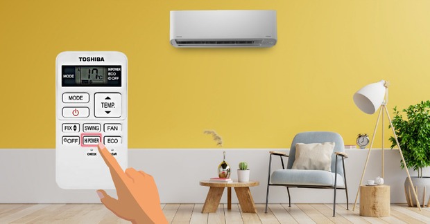 Nút Hi POWER giúp nâng cao chế độ hoạt động của máy lạnh