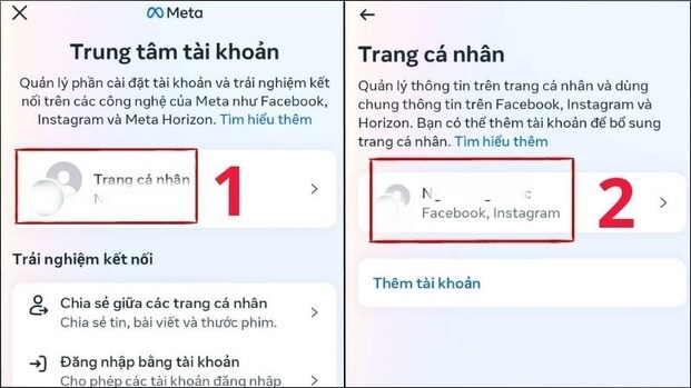 Chọn tài khoản bạn muốn tiến hành đổi tên