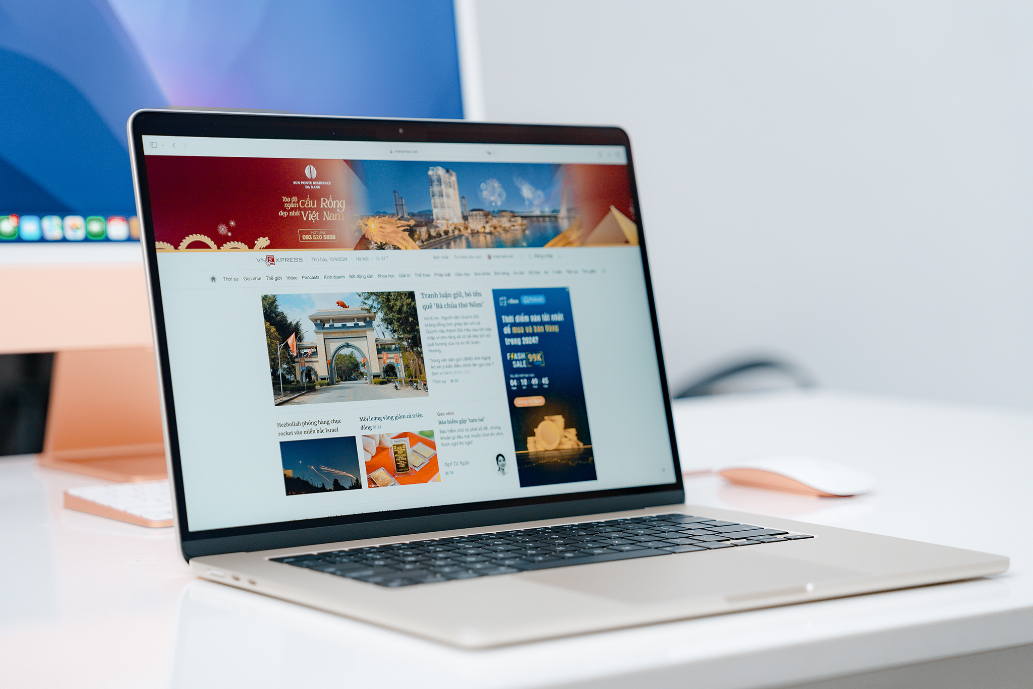 MacBook Air M3, bản 15 inch. Ảnh: Tuấn Hưng