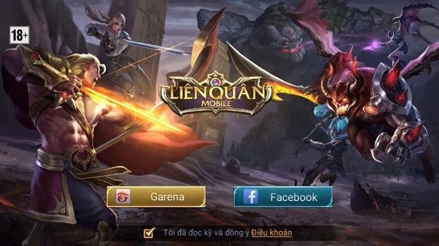 Vào game Liên Quân rồi đăng nhập tài khoản