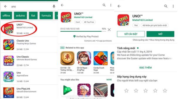 Cách tải game UNO trên điện thoại Android
