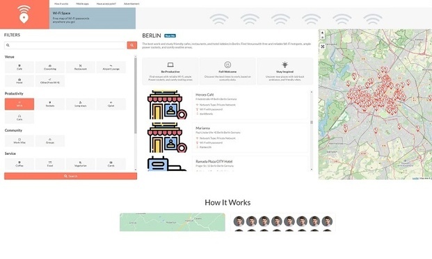 Wifispc cho người dùng có thể tìm kiếm và truy cập các mạng Wifi công cộng miễn phí 