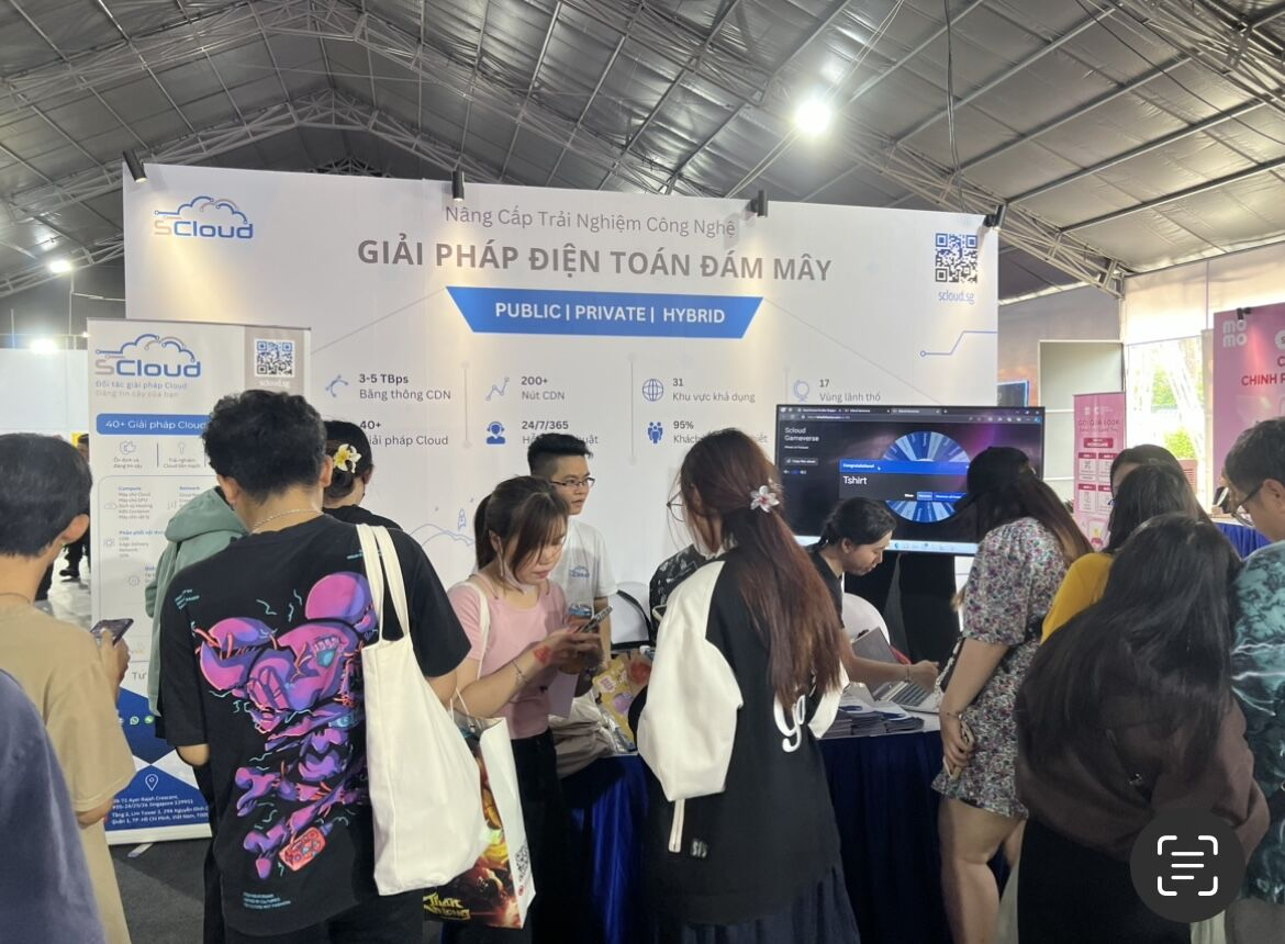 Gian hàng SCloud tại Vietnam Gameverse 2024. Ảnh: SCloud