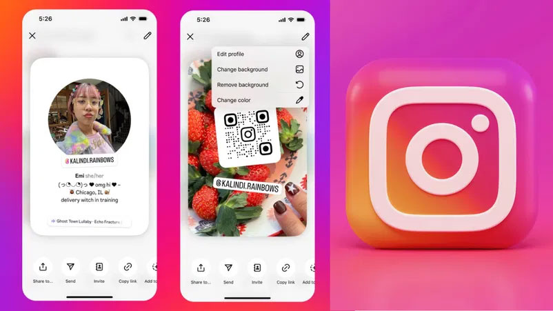 Công cụ tạo danh thiếp online của Instagram.