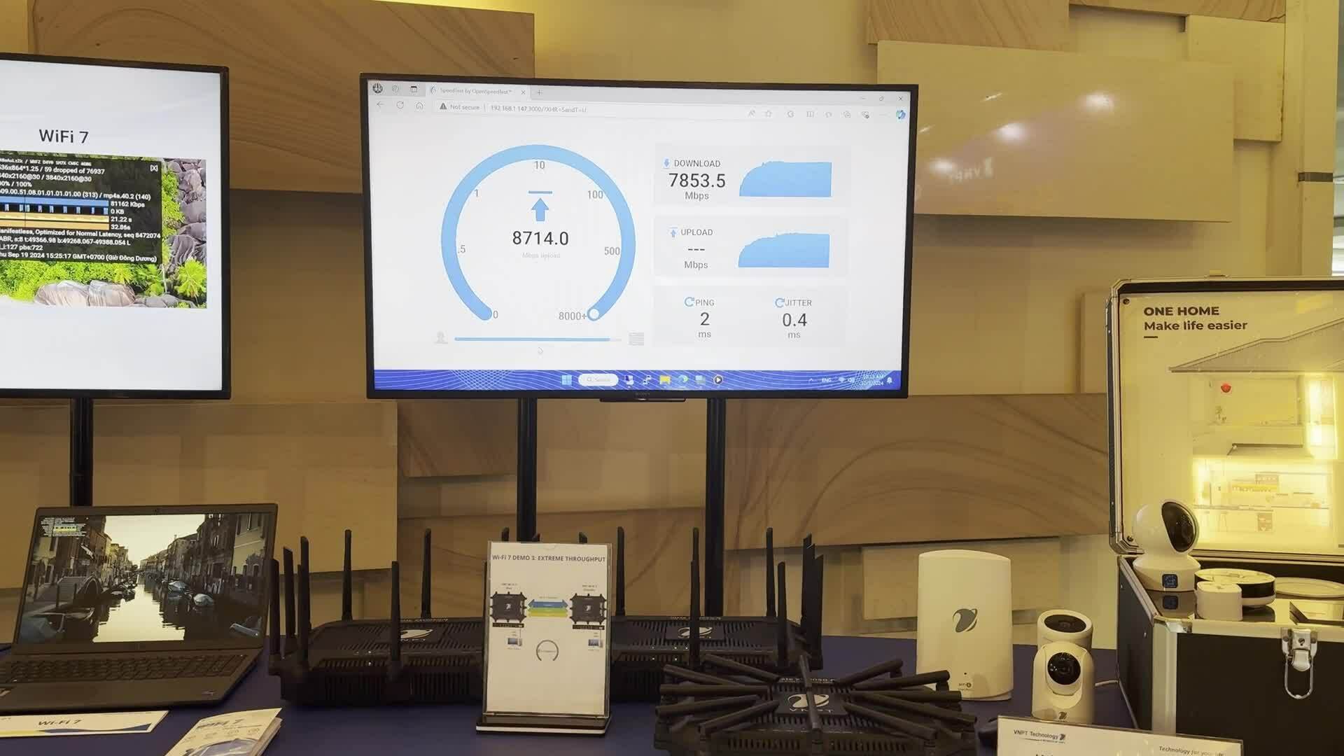 Đo tốc độ tải của thiết bị Wi-Fi 7 sản xuất tại Việt Nam