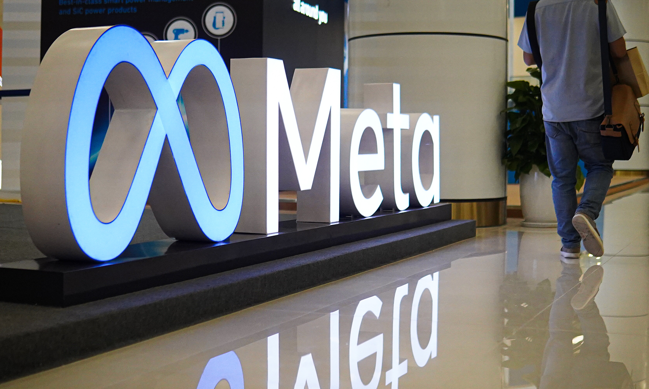 Logo Meta tại sự kiện đổi mới sáng tạo ở Hà Nội tháng 10/2024. Ảnh: Lưu Quý
