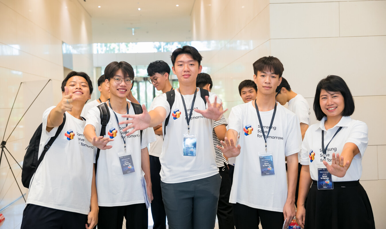 Một đội thi Solve for Tomorrow năm nay. Ảnh: Samsung