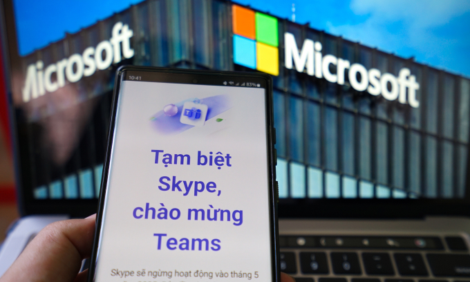 Giao diện tạm biệt của Skype. Ảnh: Bảo Lâm