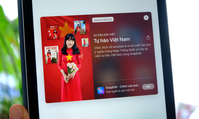 Hầu hết ứng dụng do người Việt phát triển đều có chương trình riêng để kỷ niệm đại lễ 30/4. Ảnh: Tuấn Hưng
