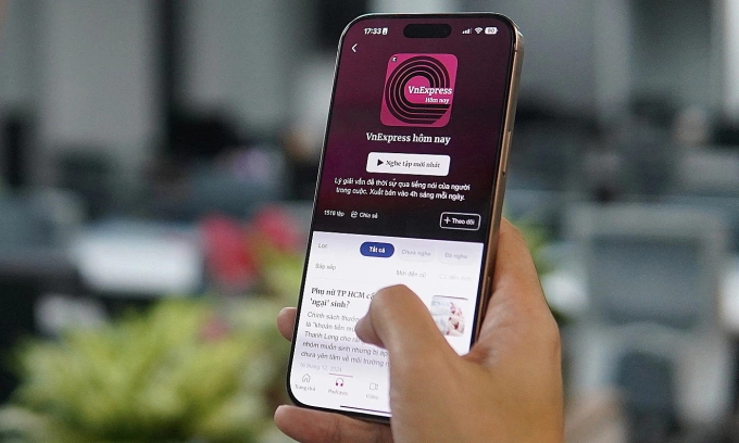 Chuyên mục Điểm tin Podcast trên VnExpress với giọng đọc AI. Ảnh: Lưu Quý
