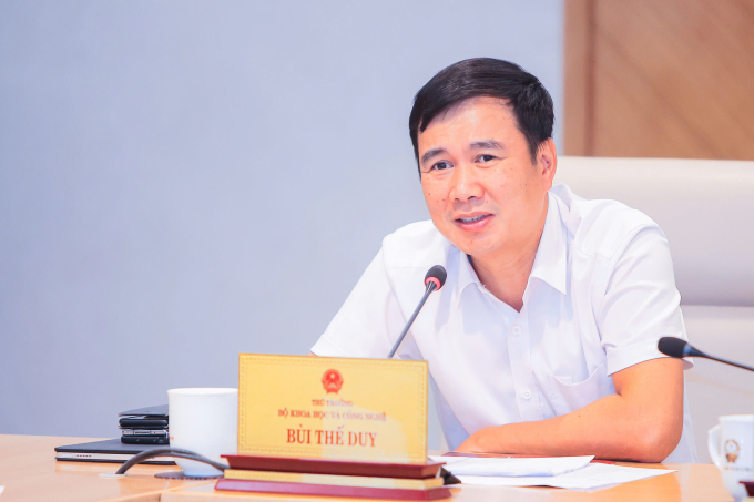 Thứ trưởng Khoa học và Công nghệ Bùi Thế Duy. Ảnh: TTTT