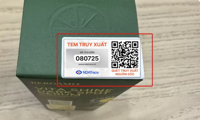 Ảnh minh họa mã định danh sản phẩm, có thể được tra cứu bằng mã QR. Ảnh: Huy Nguyễn