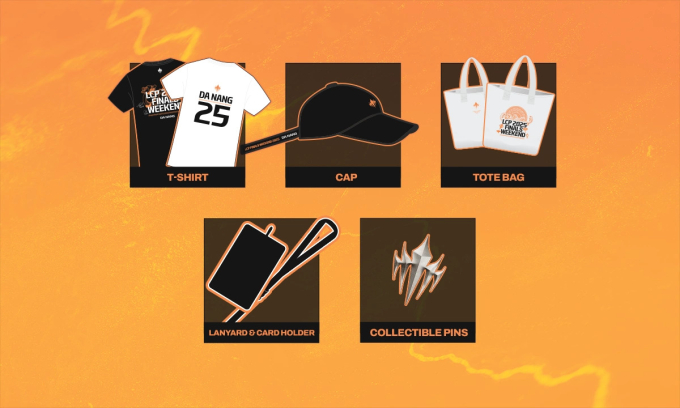 Các quà tặng cho người mua vé LCP 2025. Ảnh:BTC