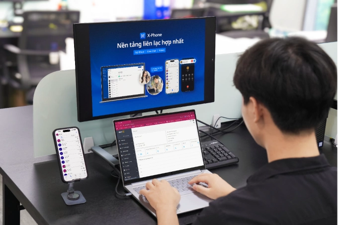 X-Phone, nền tảng liên lạc hợp nhất dành cho doanh nghiệp. Ảnh: Leeon Group