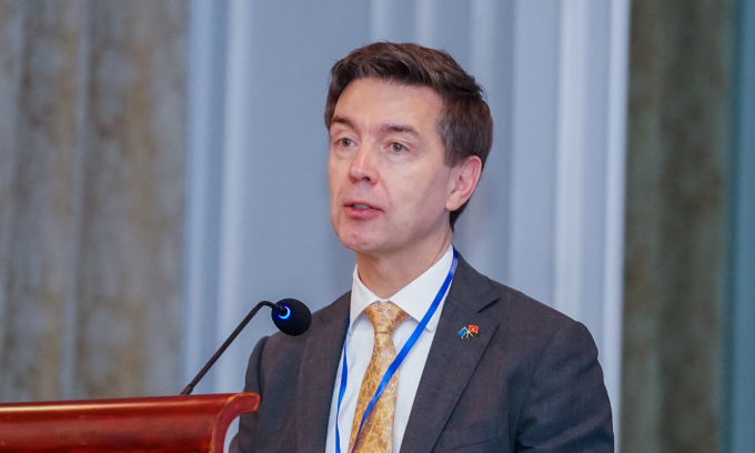 Ông Julien Guerrier, Đại sứ Liên minh châu Âu tại Việt Nam. Ảnh: Bảo Lâm