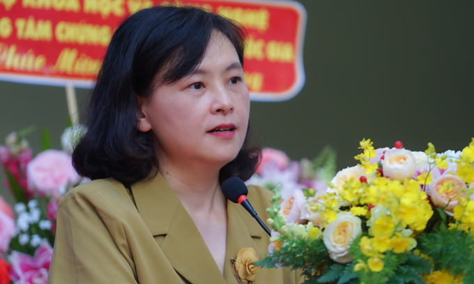 Bà Tô Thị Thu Hương, Giám đốc Trung tâm Chứng thực điện tử quốc gia. Ảnh: Bảo Lâm