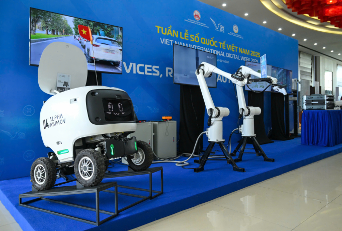 Sản phẩm ứng dụng AI được trình diễn tại Tuần lễ Số quốc tế Việt Nam 2025. Ảnh: Giang Huy