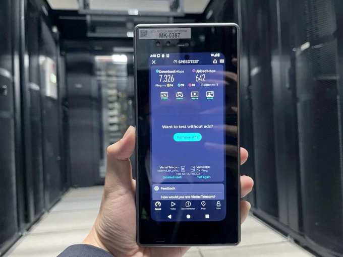 Tốc độ mạng 5G Advanced đạt được trong thử nghiệm. Ảnh: Viettel Networks