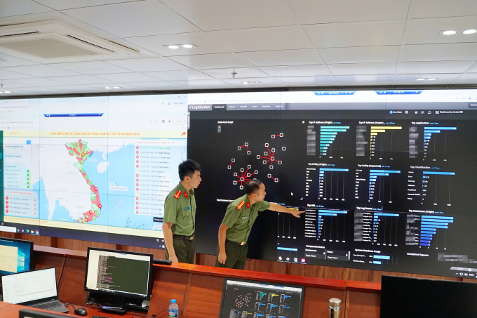 Hệ thống công nghệ của Cục công nghệ thông tin Bộ Công an. Ảnh: Phạm Dự