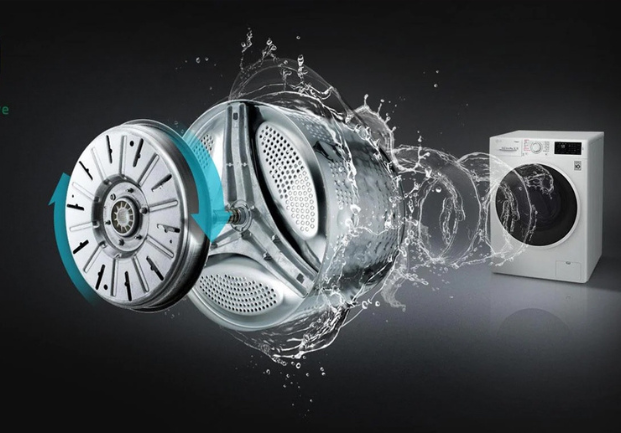 Máy hoạt động dựa trên cơ chế xoay ly tâm, làm sạch hiệu quả.