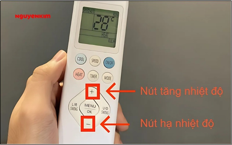 Điều chỉnh nhiệt độ máy lạnh Casper