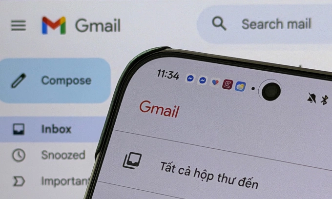 Giao diện hộp thư đến Gmail chia theo các danh mục. Ảnh: Tuấn Hưng