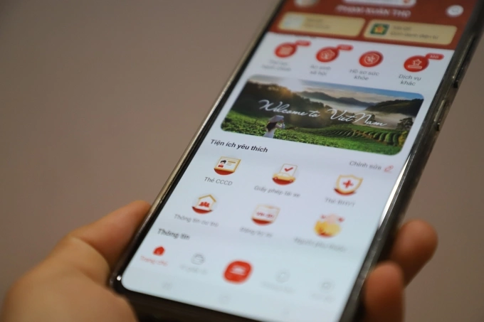 Giao diện VNeID. Ảnh: Lê Tuyết