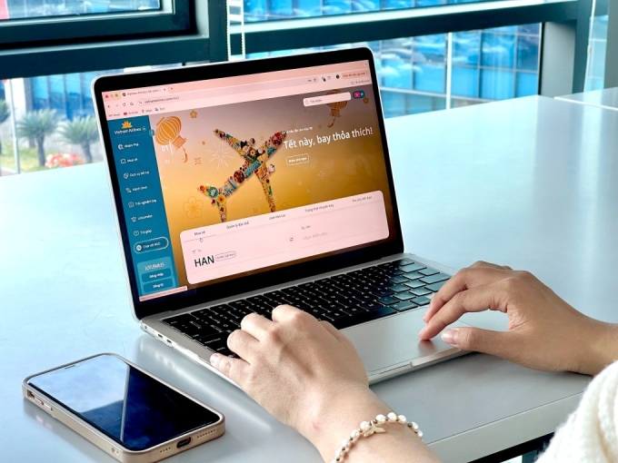 Giao diện website mới của Vietnam Airlines. Ảnh: Vietnam Airlines